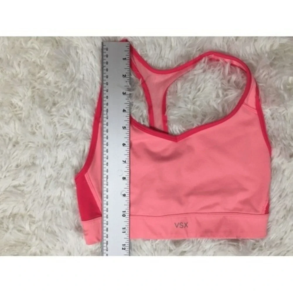 Victoria's Secret VSX Racerback Workout Sports Bra Coral Pink Size XS